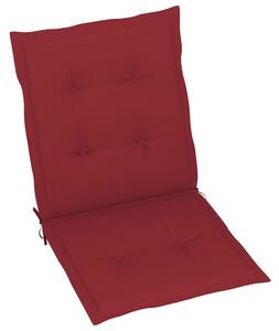Podložky na záhradné stoličky, nízke operadlo 6 ks 100x50x3 cm