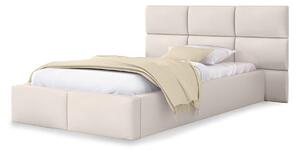 Čalúnená posteľ 120x200 s úložným priestorom Dony - krémová