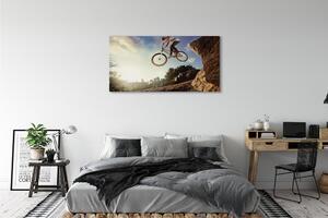 Obraz canvas Horský bicykel oblohy oblačno 125x50 cm