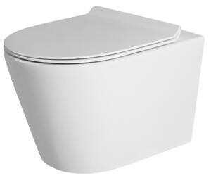 Erga Emma, závesná WC misa 48x37 cm Rimless s pomaly padajúcim sedadlom, biela lesklá, ERG-GMAMUT-201