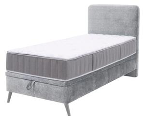 Kontinentálna jednolôžková posteľ svetlošedá AURORA 90x200 cm