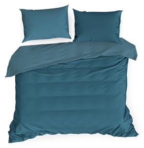 EUROFIRANY Hladká a ľahká posteľná bielizeň z kvalitnej bavlnenej tkaniny 140 cm x 200 cm tyrkysová satén 100% bavlna