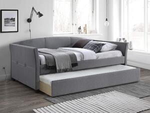 Čalúnená posteľ Sanna 90x200 s prístelkou - sivá