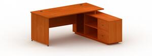 Stôl so skrinkou MIRELLI A+ 1600 X 1600 X 750 mm, čerešňa