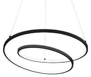 Ideal Lux Oz LED závesné svetlo Ø 80 cm čierne