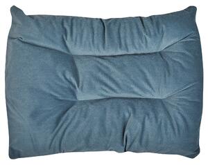 Posteľ pre domáce zvieratá modrý polyester zamat 70 x 60 cm obdĺžnikový pelech obývacia izba spálňa