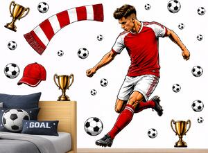 Nalepte.cz Futbalista Arsenalu Londýn úpravy na prianie športové nálepky na stenu arch 54 x 75 cm