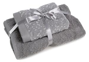 Sivá darčeková sada uterákov TAMINA