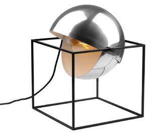 Stolová lampa El Cubo guľové tienidlo v chrómovej