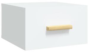 Nástenný nočný stolík biely 35x35x20 cm
