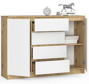 Ak furniture Komoda Inbia K 140 cm dub artisan/biela