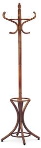 Autronic - Vešiak drevený stojanový, masív topoľ a breza, barva medový dub, výška 185 cm - F-2059 OAK AKCE