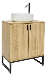 Kúpeľňová skrinka s umývadlom Ceramia Easy 60x73x36 cm svetlý dub lesk EASYUMDB2