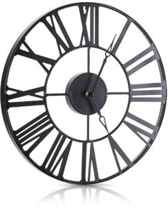 DekorStyle Nástenné hodiny Vintage 36,5 cm čierne
