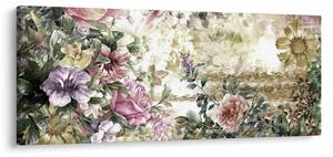 Obraz - Dizajnové kvety (120x50 cm)