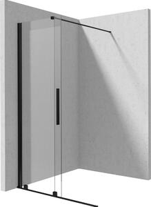 Deante Prizma stena sprchového kúta walk -in 100 cm čierna matný/sklo priehľadné KTJ_N30R