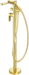 Deante Alpinia, voľnestojaca vaňová batéria so sprchovou súpravou, zlatá lesklá, DEA-BGA_Z17M