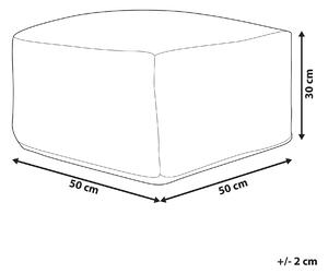 Taburetka viacfarebná juta a vlna 50 x 50 cm orientálny vzor štvorcový puf taburet na sedenie