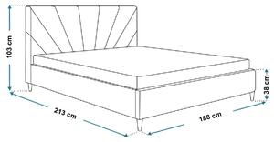 - Čalúnená posteľ LUX III ROZMER: Pre matrac 120 x 200 cm, FARBA NÔH: wenge