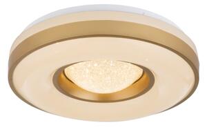 GLOBO 41742-24 COLLA stropné svietidlo LED D410mm 24W/1000lm 3000K biela, opál, zlatá, krištáľový efekt