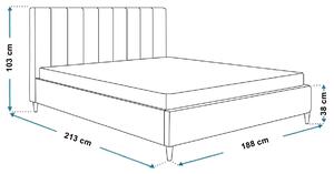 - Čalúnená posteľ LUX II ROZMER: Pre matrac 120 x 200 cm, FARBA NÔH: wenge