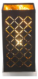 GLOBO 15229T1 CLARKE stolná lampička 1xE14 matný nikel, čierna, zlatá