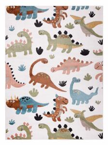 Detský koberec FUN Dino dinosaury krémový