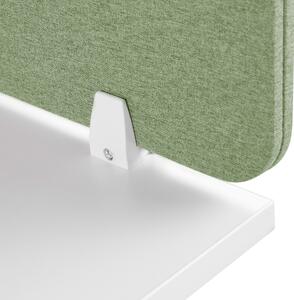 Stolová prepážka zelená PET materiál látkový poťah 130 x 40 cm akustický oddeľovač na pracovný stôl domáca kancelária