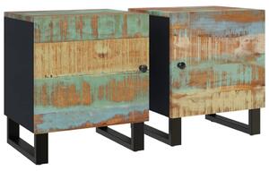 Nočné stolíky 2 ks 40x33x46 cm masívne recyklované drevo