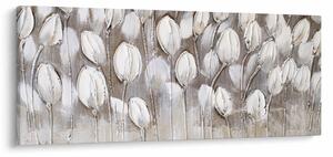 Obraz - Štruktúrované tulipány (120x50 cm)