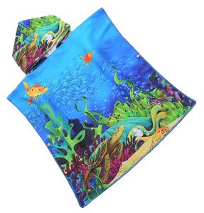 Detské pončo LAGOON TREASURE farebné Rozmer: 60 x 120 cm