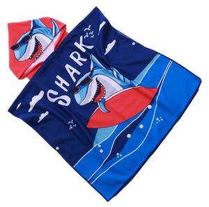 Detské pončo SHARK modré Rozmer: 60 x 120 cm