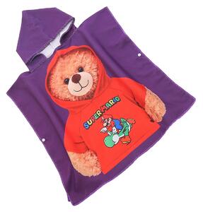 Detské pončo TEDDY MARIO fialové Rozmer: 60 x 120 cm