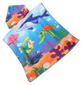Detské pončo SEA WORLD farebné Rozmer: 60 x 120 cm
