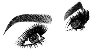 Tapeta minimalistické ženské oči