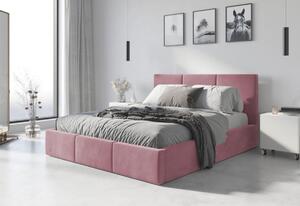 Čalúnená posteľ HILTON, 140x200, ružová