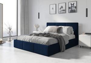Čalúnená posteľ HILTON, 140x200, modrá