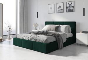 Čalúnená posteľ HILTON, 140x200, zelená