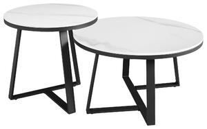 SADA KONFERENČNÝCH STOLÍKOV, biela, kov, kameň, 69/69/39,5 cm MID.YOU - Obývacie zostavy, Online Only