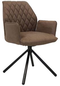 STOLIČKA S PODRÚČKAMI, mikrovlákno, taupe MID.YOU - Stoličky, Online Only