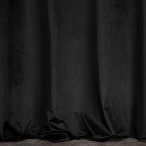 Dekorstudio Zamatový záves ELEN s elegantnou potlačou v čiernej farbe