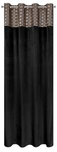 Dekorstudio Zamatový záves ELEN s elegantnou potlačou v čiernej farbe