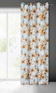 Dekorstudio EUROFIRANY Dekoračný záves SOFIA s béžovým kvetinovým vzorom