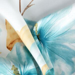 Dekorstudio EUROFIRANY Dekoračný záves SOFIA s modrým kvetinovým vzorom