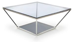 Konferenčný stolík FABIOLA 100x100 cm - dymové sklo