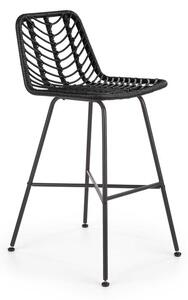 Čierna ratanová barová stolička ESPO 97