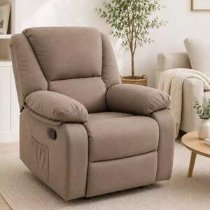 LuxuryForm DESIGN Televízne kreslo VELORA s polohovaním - Taupe