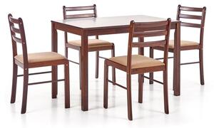 Halmar NEW STARTER 2 zostava stôl + 4 stoličky espresso