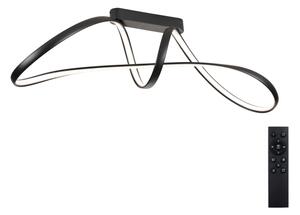 Brilagi-LED Stmievateľný prisadený luster TWISTER LED/60W/230V 3000-6000K čierny s diaľkovým ovládaním