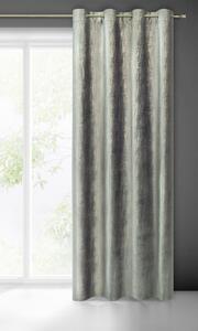Dekorstudio Zamatový záves s elegantnou potlačou ZKPK-06 v sivej farbe
